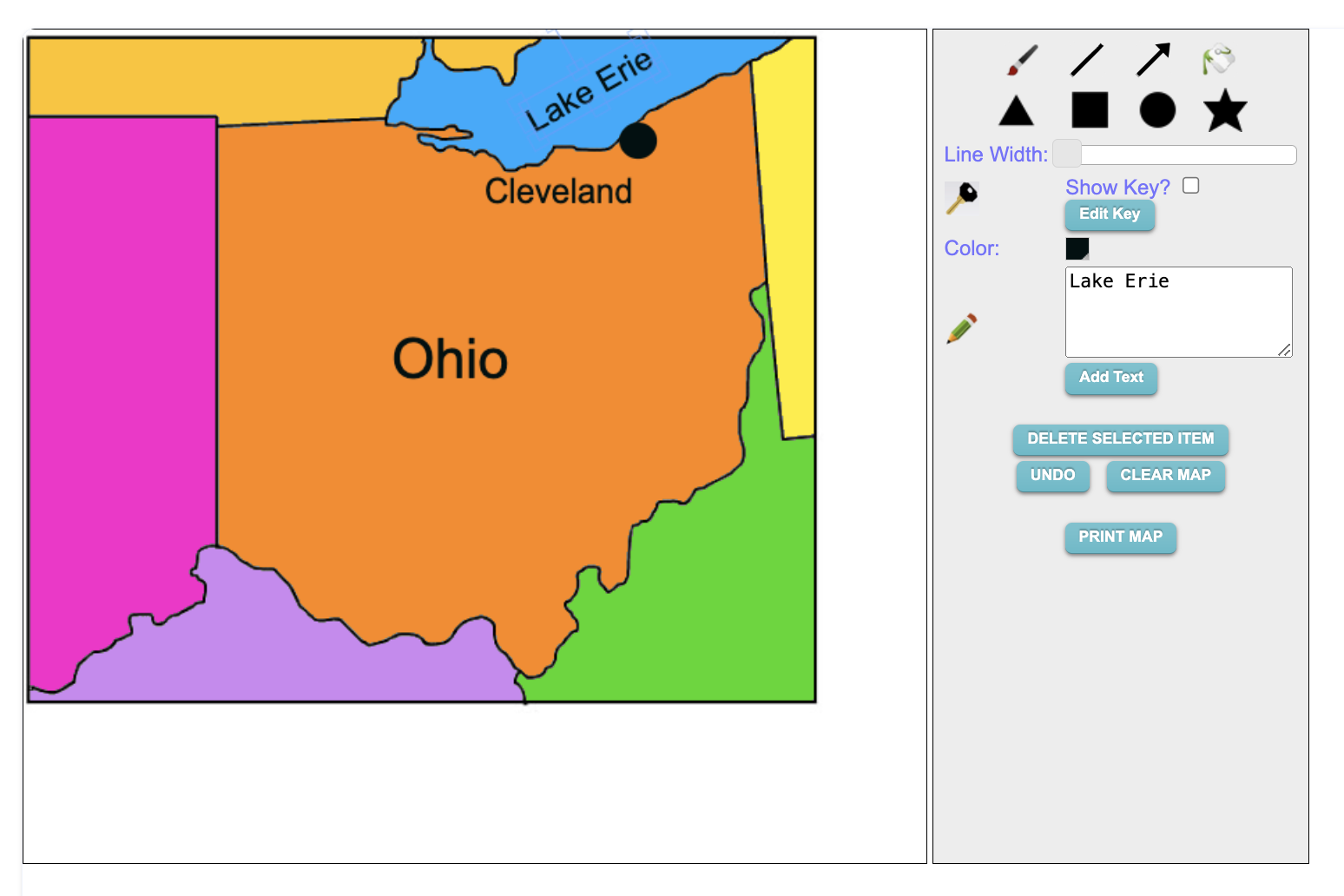 Make your Own Ohio Map Online